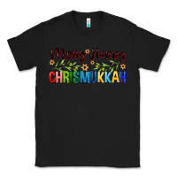 Black merry happy chrismukkah with olive branch Classic Tee - FaDigitalArtStudio