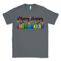 Charcoal Heather merry happy chrismukkah with olive branch Classic Tee - FaDigitalArtStudio