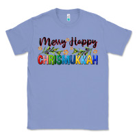 Colony Blue merry happy chrismukkah with olive branch Classic Tee - FaDigitalArtStudio