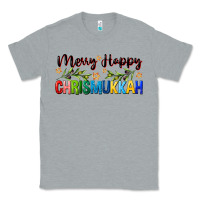Heather Grey merry happy chrismukkah with olive branch Classic Tee - FaDigitalArtStudio