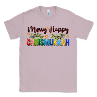 Lilac merry happy chrismukkah with olive branch Classic Tee - FaDigitalArtStudio