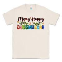 Natural merry happy chrismukkah with olive branch Classic Tee - FaDigitalArtStudio