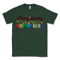 Sports Green merry happy chrismukkah with olive branch Classic Tee - FaDigitalArtStudio