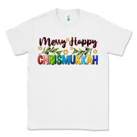 White merry happy chrismukkah with olive branch Classic Tee - FaDigitalArtStudio