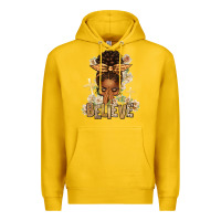 Lemon believe praying afro messy bun Premium Hoodie - texasbilliewilder