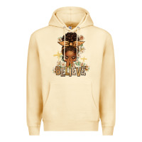 Pina Colada believe praying afro messy bun Premium Hoodie - texasbilliewilder