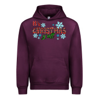 Mauve Wine It's Christmas Y'all Season Winter Urban Hoodie - RanaPortraitStore