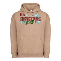 Pigment Burro It's Christmas Y'all Season Winter Urban Hoodie - RanaPortraitStore