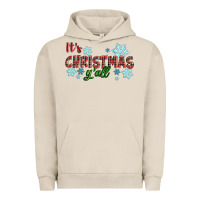 Pigment French Oak It's Christmas Y'all Season Winter Urban Hoodie - RanaPortraitStore
