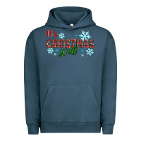 Pigment Midnight Navy It's Christmas Y'all Season Winter Urban Hoodie - RanaPortraitStore