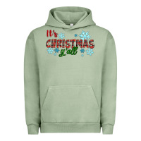 Pigment Oil Green It's Christmas Y'all Season Winter Urban Hoodie - RanaPortraitStore