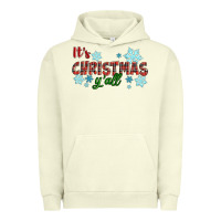 Pigment Pistachio It's Christmas Y'all Season Winter Urban Hoodie - RanaPortraitStore