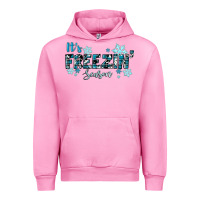 Fuchsia Pink It's Freezin Season Winter Urban Hoodie - RanaPortraitStore