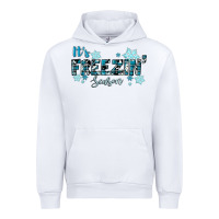 White It's Freezin Season Winter Urban Hoodie - RanaPortraitStore