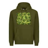 Army Green st patrick's day shamrock leopard background Premium Hoodie - RanaPortraitStore