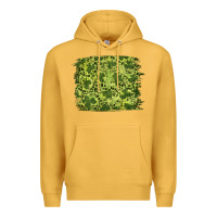 Mustard st patrick's day shamrock leopard background Premium Hoodie - RanaPortraitStore