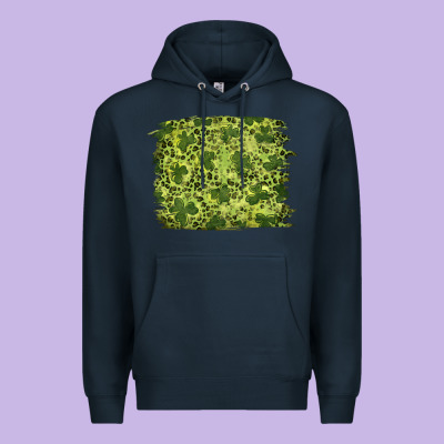 St Patrick's Day Shamrock Leopard Background Premium Hoodie Designed By Ranaportraitstore