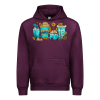 Mauve Wine truck coffee cups Urban Hoodie - texasbilliewilder