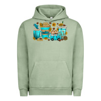 Pigment Oil Green truck coffee cups Urban Hoodie - texasbilliewilder