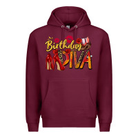 Burgundy birthday diva Premium Hoodie - Zillion Design Studio