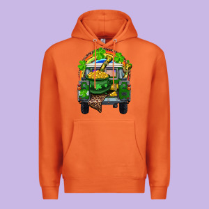 St Patrick's Day Truck With Pot Of Gold Horseshoe And Rainbow Premium Hoodie Designed By Ranaportraitstore
