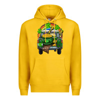 Lemon St Patrick's Day Truck With Pot Of Gold Horseshoe And Rainbow Premium Hoodie - RanaPortraitStore