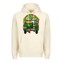 Sandshell St Patrick's Day Truck With Pot Of Gold Horseshoe And Rainbow Premium Hoodie - RanaPortraitStore