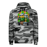 Slate Camo St Patrick's Day Truck With Pot Of Gold Horseshoe And Rainbow Premium Hoodie - RanaPortraitStore