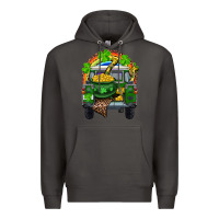 Smoke St Patrick's Day Truck With Pot Of Gold Horseshoe And Rainbow Premium Hoodie - RanaPortraitStore