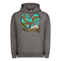 Pigment Tornado turquoise western heart with horseshoe Urban Hoodie - texasbilliewilder