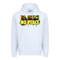 White no justice no peace Premium Hoodie - Zillion Design Studio