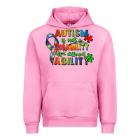 Fuchsia Pink autism is not a disability its a different ability Urban Hoodie - Zillion Design Studio