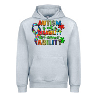 Heather Grey autism is not a disability its a different ability Urban Hoodie - Zillion Design Studio