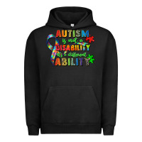 Pigment Black autism is not a disability its a different ability Urban Hoodie - Zillion Design Studio