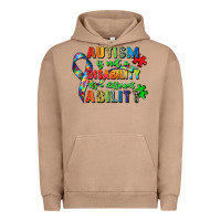 Pigment Burro autism is not a disability its a different ability Urban Hoodie - Zillion Design Studio