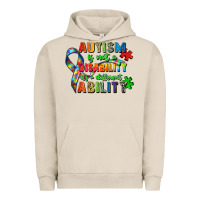 Pigment French Oak autism is not a disability its a different ability Urban Hoodie - Zillion Design Studio