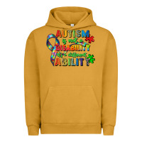 Pigment Peanut Butter autism is not a disability its a different ability Urban Hoodie - Zillion Design Studio