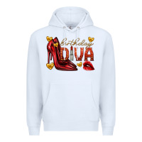 White birthday diva Premium Hoodie - texasbilliewilder
