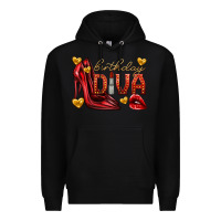 Black birthday diva Premium Hoodie - texasbilliewilder