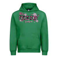 Emerald It's Freezin Season Pink Christmas Urban Hoodie - RanaPortraitStore