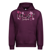 Mauve Wine It's Freezin Season Pink Christmas Urban Hoodie - RanaPortraitStore