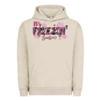 Pigment French Oak It's Freezin Season Pink Christmas Urban Hoodie - RanaPortraitStore