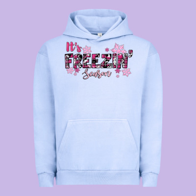 Urban Hoodie It's Freezin Season Pink Christmas