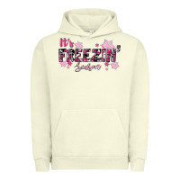 Pigment Pistachio It's Freezin Season Pink Christmas Urban Hoodie - RanaPortraitStore