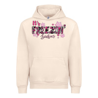 Sandshell It's Freezin Season Pink Christmas Urban Hoodie - RanaPortraitStore