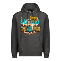 Charcoal Heather blessed memaw with sunflowers Premium Hoodie - texasbilliewilder
