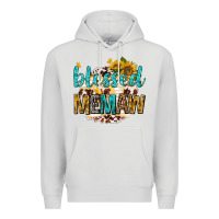 Dove Grey blessed memaw with sunflowers Premium Hoodie - texasbilliewilder
