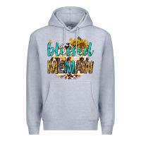 Heather Grey blessed memaw with sunflowers Premium Hoodie - texasbilliewilder