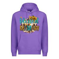Purple blessed memaw with sunflowers Premium Hoodie - texasbilliewilder