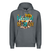 Rock blessed memaw with sunflowers Premium Hoodie - texasbilliewilder